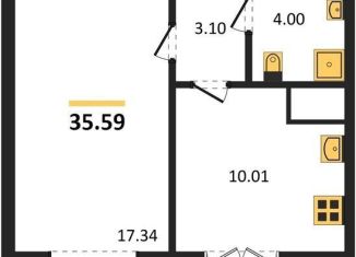 Продаю однокомнатную квартиру, 35.6 м2, Воронежская область, Цимлянская улица, 10В