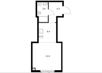 Продается квартира студия, 28.4 м2, Москва, метро Бибирево