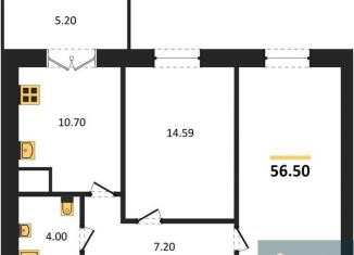 Продам 2-ком. квартиру, 56.5 м2, Воронеж, Цимлянская улица, 10В