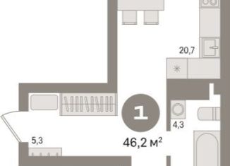 Продаю 1-ком. квартиру, 46.2 м2, Новосибирск, метро Заельцовская, улица Аэропорт, 88