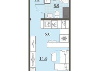 Продается квартира студия, 23.5 м2, Екатеринбург, улица Архитектора Белянкина, ЖК Меридиан