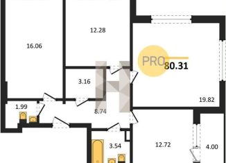 3-ком. квартира на продажу, 80.3 м2, Воронеж