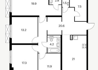 Продажа четырехкомнатной квартиры, 120 м2, Москва, метро Шелепиха, Большая Филёвская улица, 3к2