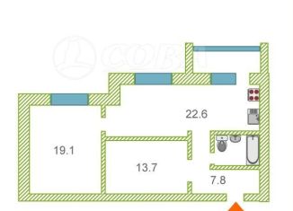 Продам 2-ком. квартиру, 67.8 м2, Тюменская область, улица 9 Января, 164к2