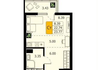 Квартира на продажу студия, 23.8 м2, Химки, жилой комплекс Химки Тайм, 1