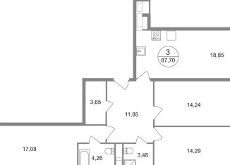 Продажа 3-ком. квартиры, 87.7 м2, Балашиха, жилой квартал Новоград Павлино, к6