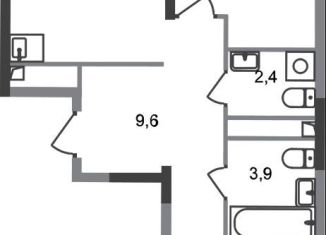 2-комнатная квартира на продажу, 60.4 м2, Москва, деревня Рассказовка, 2