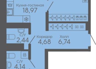 Продам 2-комнатную квартиру, 65.4 м2, Екатеринбург, жилой комплекс Новокольцовский, 5, метро Ботаническая