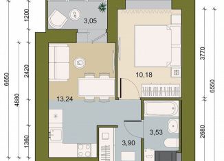 Продается 1-комнатная квартира, 32.1 м2, Ленинградская область