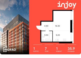 Продажа квартиры студии, 35.9 м2, Москва, САО