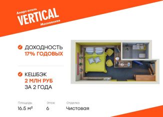 Квартира на продажу студия, 16.5 м2, Санкт-Петербург, улица Орджоникидзе, 44А