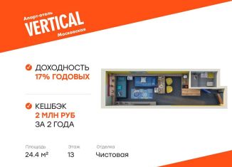 Продаю квартиру студию, 24.4 м2, Санкт-Петербург, метро Купчино, улица Орджоникидзе, 44А