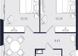 Продажа двухкомнатной квартиры, 58.7 м2, Санкт-Петербург, метро Купчино, Витебский проспект, 99к1