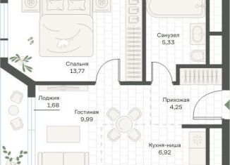 Продажа 1-ком. квартиры, 41.9 м2, Москва, ЮЗАО