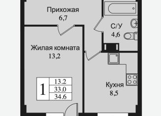 Продается 1-комнатная квартира, 36.1 м2, Ленинградская область