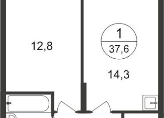 Продается 1-комнатная квартира, 37.6 м2, Московский, ЖК Первый Московский, 7-я фаза, к1