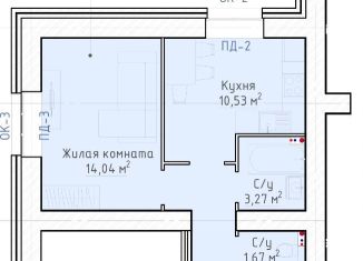 1-ком. квартира на продажу, 38.2 м2, Киров, улица Красный Химик, 1