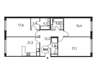 Продаю 3-ком. квартиру, 104.8 м2, Москва, Винницкая улица, 8к4