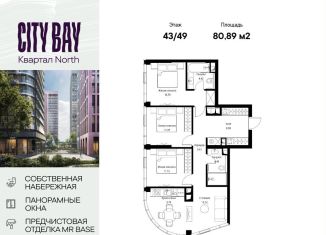 Продам трехкомнатную квартиру, 80.9 м2, Москва, Волоколамское шоссе, 95/1к8, район Покровское-Стрешнево