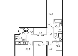 Продажа 3-ком. квартиры, 106.9 м2, Москва, район Раменки, Винницкая улица, 8к3