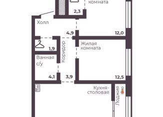 Продам 2-ком. квартиру, 63.6 м2, Челябинская область