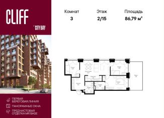 Продажа 3-ком. квартиры, 86.8 м2, Москва, район Покровское-Стрешнево