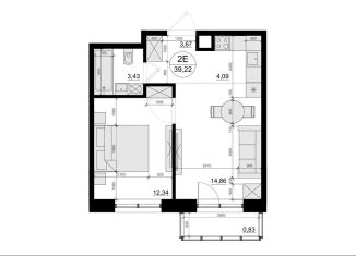 Продается квартира студия, 39.2 м2, Московская область