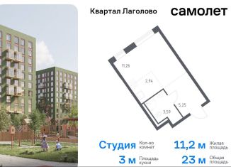 Продам квартиру студию, 23 м2, Ленинградская область, жилой комплекс Квартал Лаголово, 1