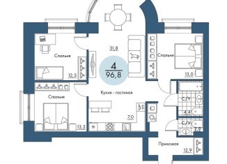 Продажа 4-комнатной квартиры, 96.8 м2, Красноярский край