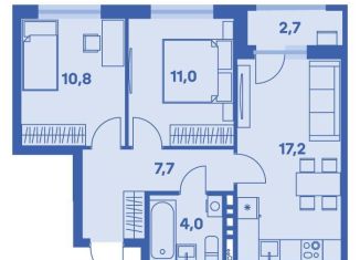 Продажа трехкомнатной квартиры, 52.1 м2, Пермь