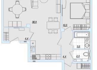 Продажа 2-ком. квартиры, 79.9 м2, Псковская область, Балтийская улица, 17А