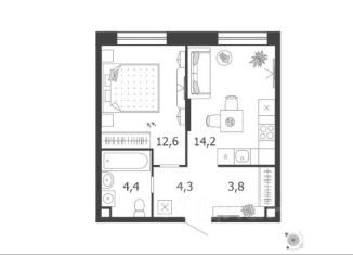 Продажа 1-ком. квартиры, 39.3 м2, Москва, Даниловский район, набережная Марка Шагала, 1к1