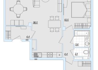 Продажа 2-ком. квартиры, 79.3 м2, Псковская область, Балтийская улица, 17А