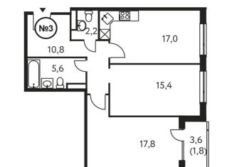 Продажа 2-комнатной квартиры, 68.7 м2, Москва, район Раменки, Винницкая улица, 8к1