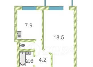 1-комнатная квартира на продажу, 32.3 м2, Тюмень, проезд Стахановцев, 2, Восточный округ