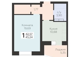 Продажа 1-комнатной квартиры, 45.2 м2, Орловская область, улица Панчука, 83