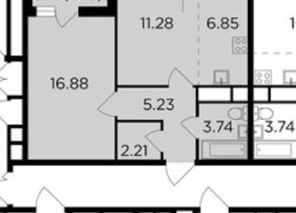 Продажа 2-комнатной квартиры, 47.7 м2, Московская область, жилой комплекс Одинград квартал Семейный, 5