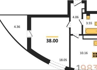 Продам однокомнатную квартиру, 38 м2, село Новая Усмань, Полевая улица, 47А