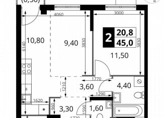 Продам 2-ком. квартиру, 45 м2, Химки