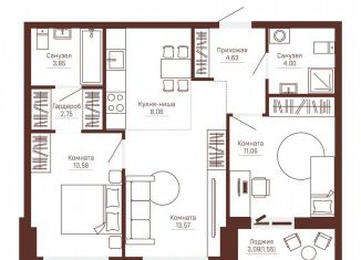 3-ком. квартира на продажу, 60.1 м2, Пермь