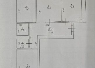 3-ком. квартира на продажу, 70 м2, Казань, улица Аметьевская Магистраль, 6