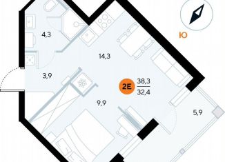 Продается 1-ком. квартира, 37.5 м2, поселок городского типа Заозерное, улица Аллея Дружбы, 10А