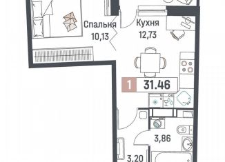 Продам 1-ком. квартиру, 31.5 м2, Мурино, ЖК Авиатор