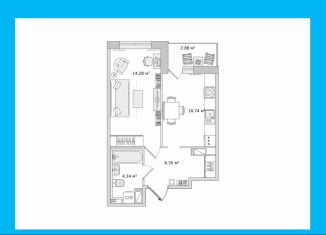 Продам 1-ком. квартиру, 35.9 м2, посёлок Парголово, Михайловская дорога, 6