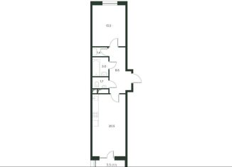 Продаю двухкомнатную квартиру, 49.8 м2, деревня Лобаново