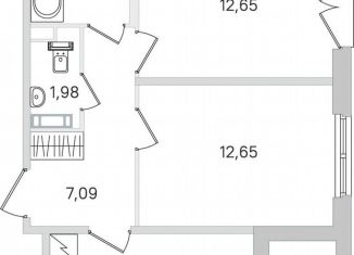 Продам двухкомнатную квартиру, 53.5 м2, Пушкин