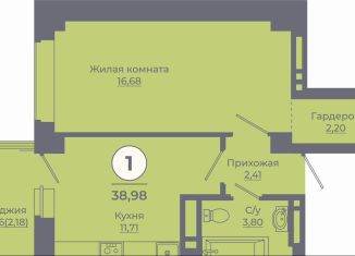 Продажа 1-комнатной квартиры, 38.7 м2, Ростов-на-Дону