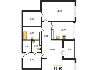 Продажа 2-комнатной квартиры, 92.8 м2, Воронеж, Краснознамённая улица, 57/4