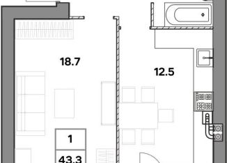 Продам однокомнатную квартиру, 43.3 м2, Ярославль, улица Шевелюха, 128
