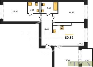 Продаю 3-комнатную квартиру, 80.6 м2, Калининград, Арсенальная улица, 31к4